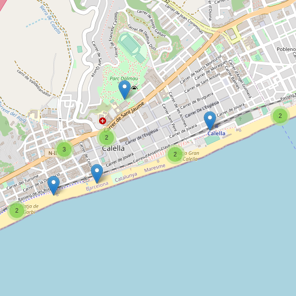 Mapa de aseos en Calella Thumbnail