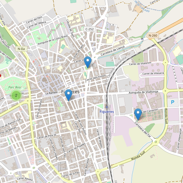 Mapa de aseos en Figueres Thumbnail