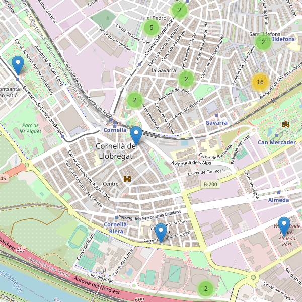 Mapa de bares en Cornellà de Llobregat Thumbnail