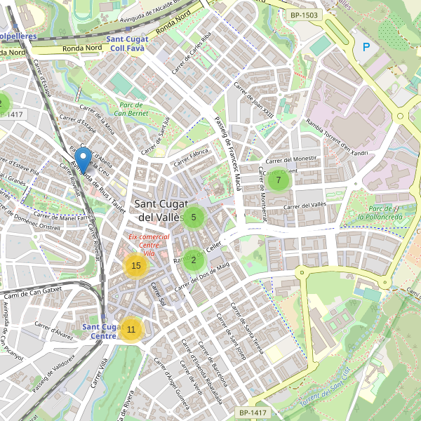Mapa de bares en Sant Cugat del Vallès Thumbnail