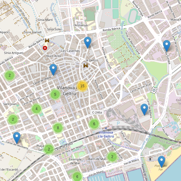 Mapa de bares en Vilanova i la Geltrú Thumbnail