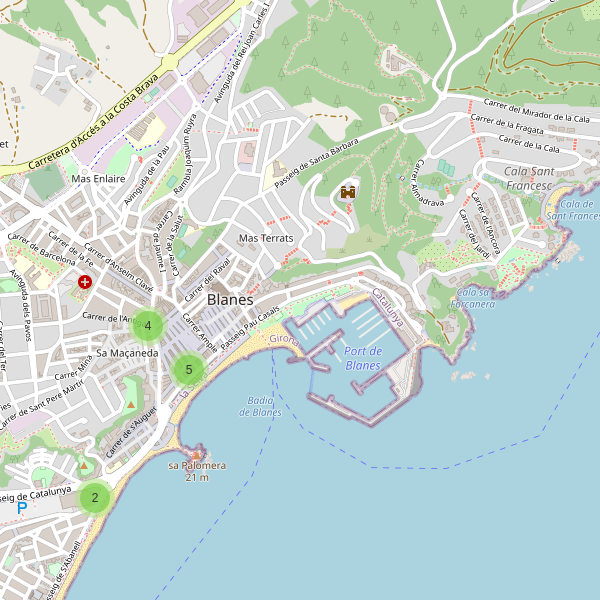 Mapa de cajeros-automaticos en Blanes Thumbnail