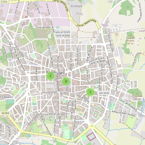 Mapa de cajeros-automaticos en Palafrugell Thumbnail