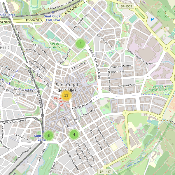 Mapa de cajeros-automaticos en Sant Cugat del Vallès Thumbnail