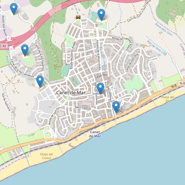 Mapa de escuelas en Canet de Mar Thumbnail
