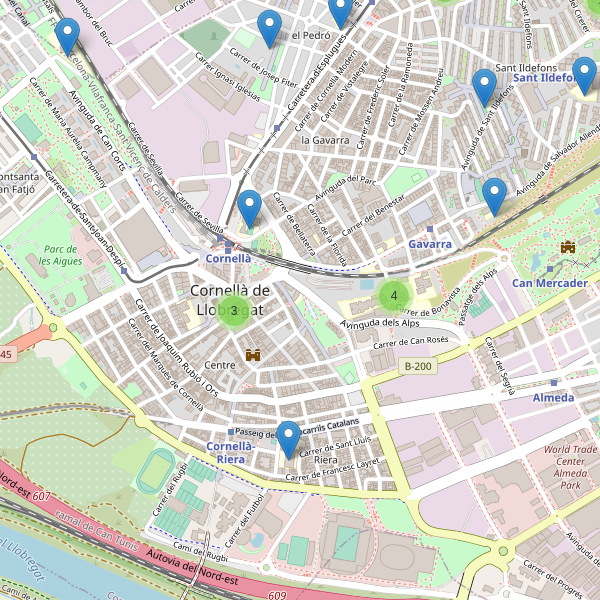 Mapa de escuelas en Cornellà de Llobregat Thumbnail