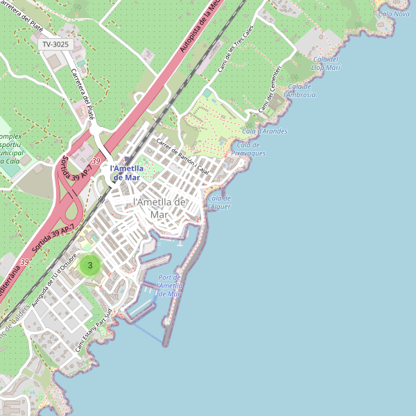 Mapa de escuelas en l'Ametlla de Mar Thumbnail