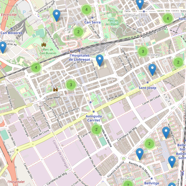 Mapa de escuelas en l'Hospitalet de Llobregat Thumbnail