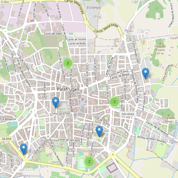 Mapa de escuelas en Palafrugell Thumbnail