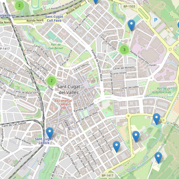 Mapa de escuelas en Sant Cugat del Vallès Thumbnail