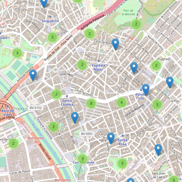 Mapa de escuelas en Santa Coloma de Gramenet Thumbnail