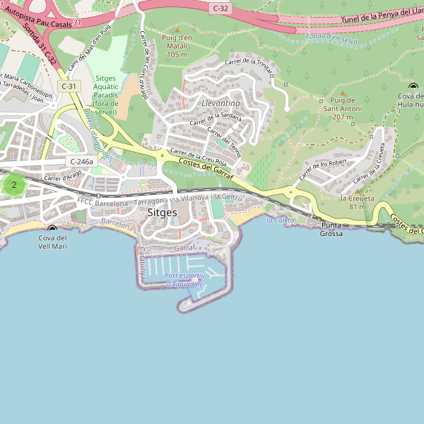 Mapa de escuelas en Sitges Thumbnail