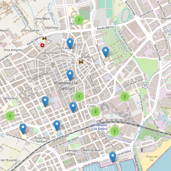 Mapa de escuelas en Vilanova i la Geltrú Thumbnail