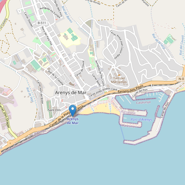 Mapa de estaciones en Arenys de Mar Thumbnail