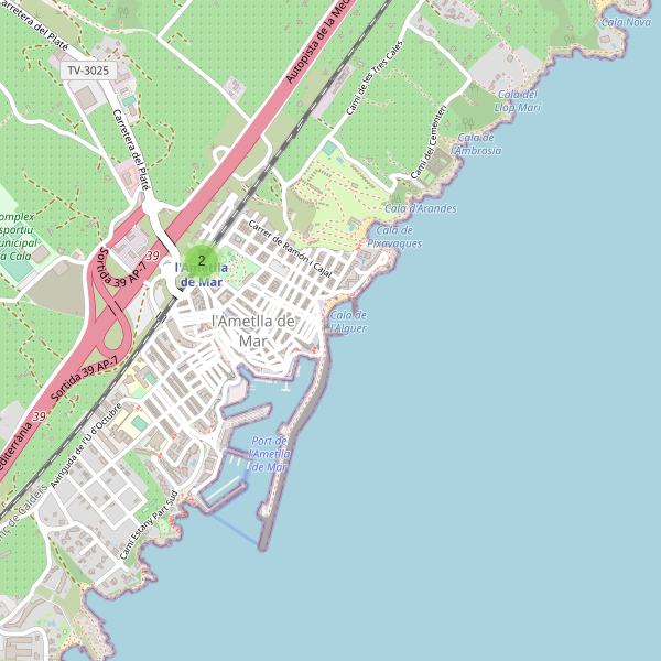 Mapa de estaciones en l'Ametlla de Mar Thumbnail