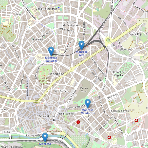 Mapa de estaciones en Manresa Thumbnail