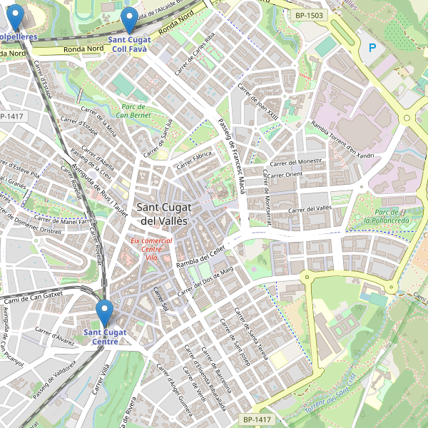 Mapa de estaciones en Sant Cugat del Vallès Thumbnail