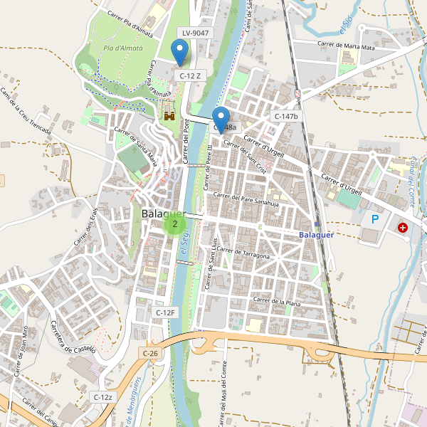 Thumbnail Mapa de hoteles en Balaguer