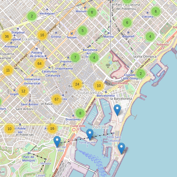 Thumbnail Mapa de hoteles en Barcelona