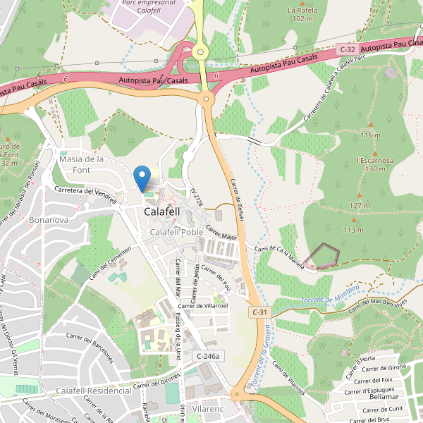 Thumbnail Mapa de hoteles en Calafell
