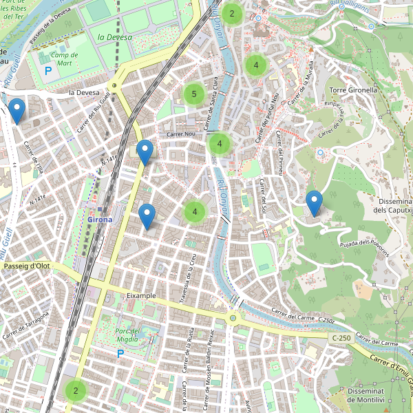 Thumbnail Mapa de hoteles en Girona