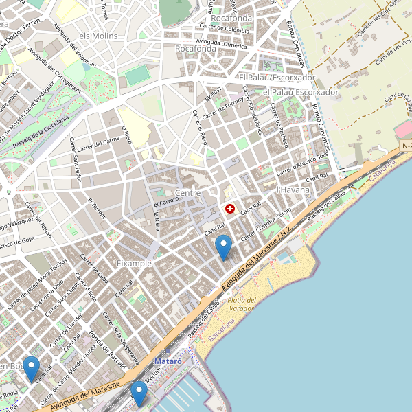 Thumbnail Mapa de hoteles en Mataró