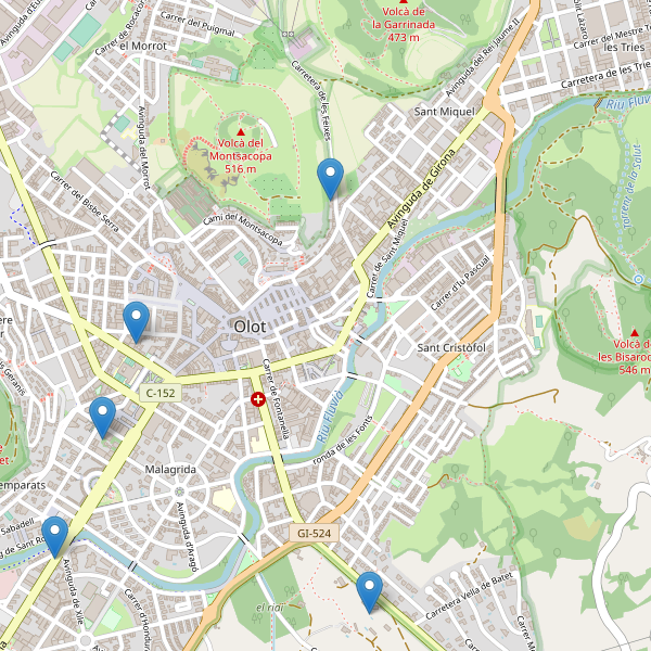 Thumbnail Mapa de hoteles en Olot