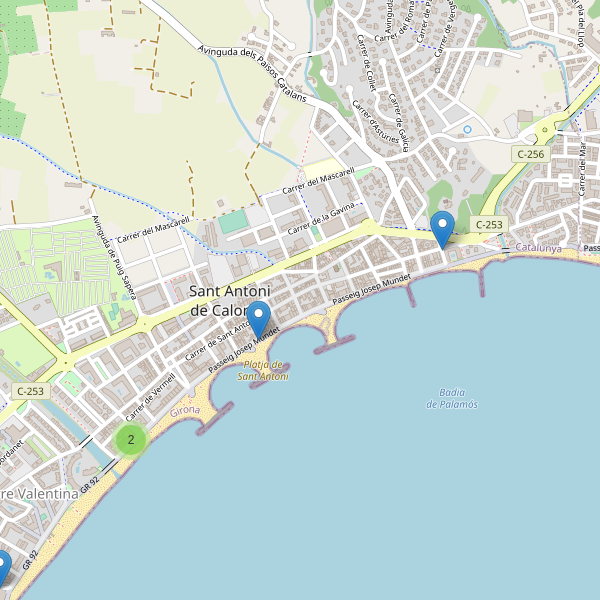 Thumbnail Mapa de hoteles en Sant Antoni de Calonge