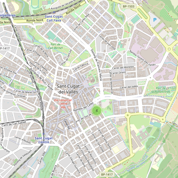 Thumbnail Mapa de hoteles en Sant Cugat del Vallès