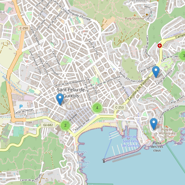 Thumbnail Mapa de hoteles en Sant Feliu de Guíxols