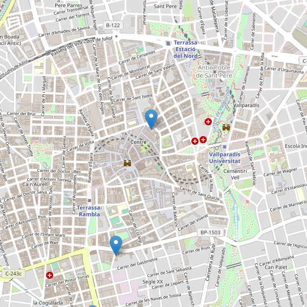 Thumbnail Mapa de hoteles en Terrassa