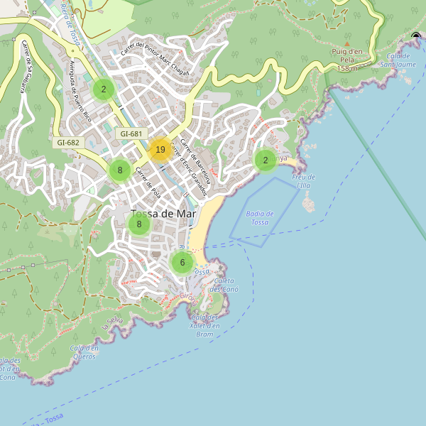 Thumbnail Mapa de hoteles en Tossa de Mar