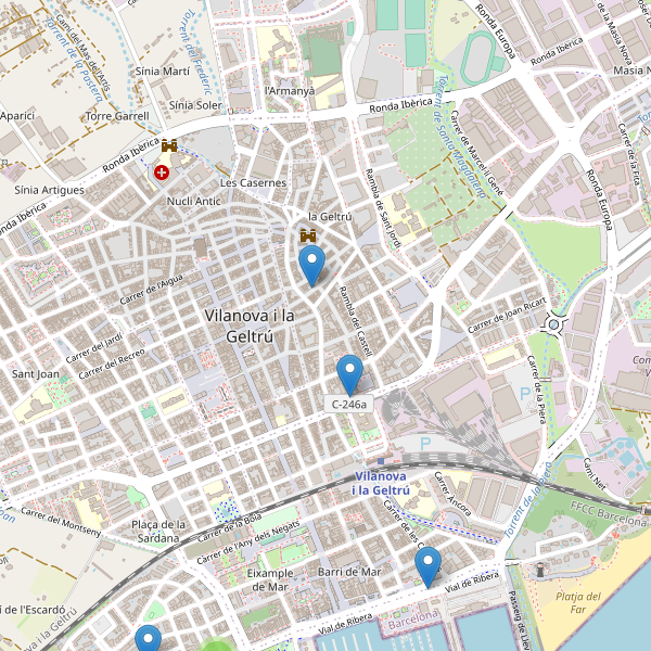 Thumbnail Mapa de hoteles en Vilanova i la Geltrú