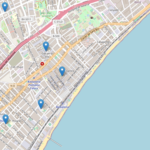 Mapa de iglesias en Badalona Thumbnail