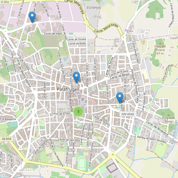Mapa de iglesias en Palafrugell Thumbnail
