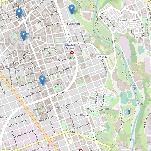 Mapa de iglesias en Sabadell Thumbnail