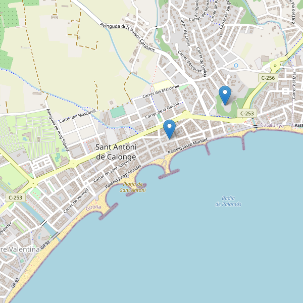 Mapa de iglesias en Sant Antoni de Calonge Thumbnail