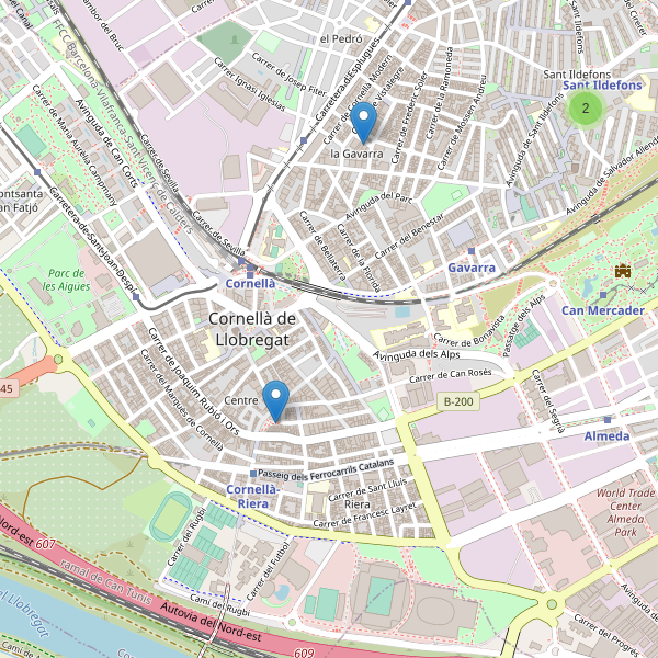 Mapa de mercados en Cornellà de Llobregat Thumbnail