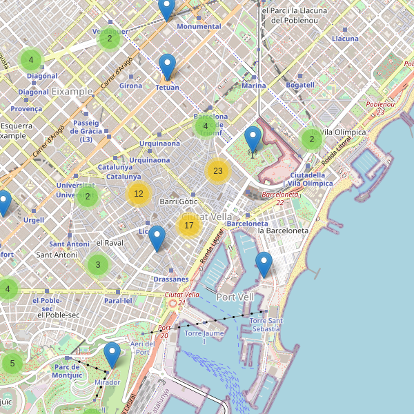 Mapa de monumentos en Barcelona Thumbnail