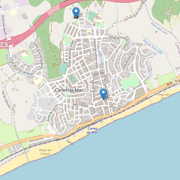 Mapa de monumentos en Canet de Mar Thumbnail