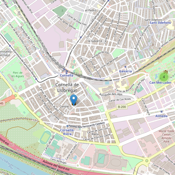 Mapa de monumentos en Cornellà de Llobregat Thumbnail