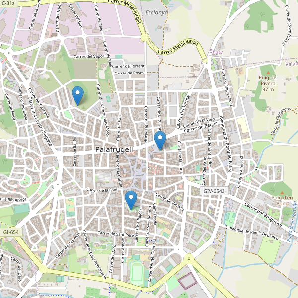 Mapa de monumentos en Palafrugell Thumbnail