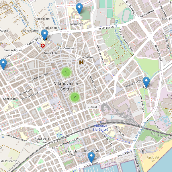 Mapa de monumentos en Vilanova i la Geltrú Thumbnail