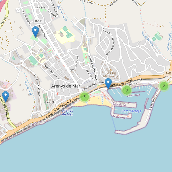 Thumbnail Mapa de restaurantes en Arenys de Mar