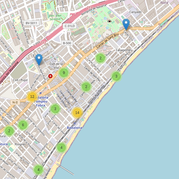 Thumbnail Mapa de restaurantes en Badalona