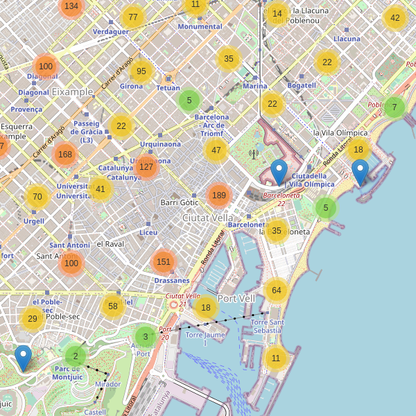 Thumbnail Mapa de restaurantes en Barcelona