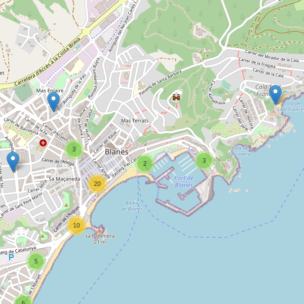 Thumbnail Mapa de restaurantes en Blanes
