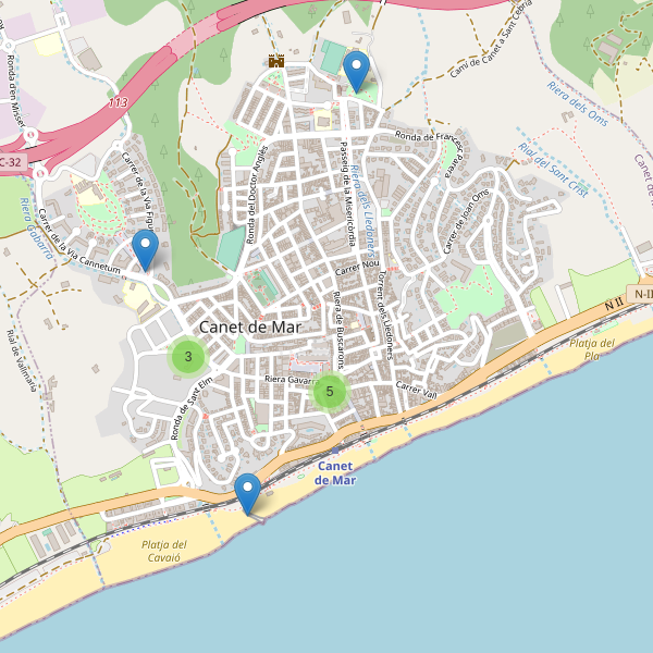 Thumbnail Mapa de restaurantes en Canet de Mar