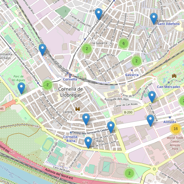 Thumbnail Mapa de restaurantes en Cornellà de Llobregat