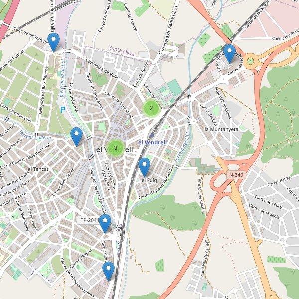 Thumbnail Mapa de restaurantes en el Vendrell